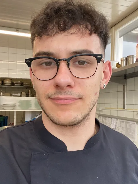 Iván in the kitchen where he worked as a dishwasher